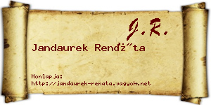 Jandaurek Renáta névjegykártya
